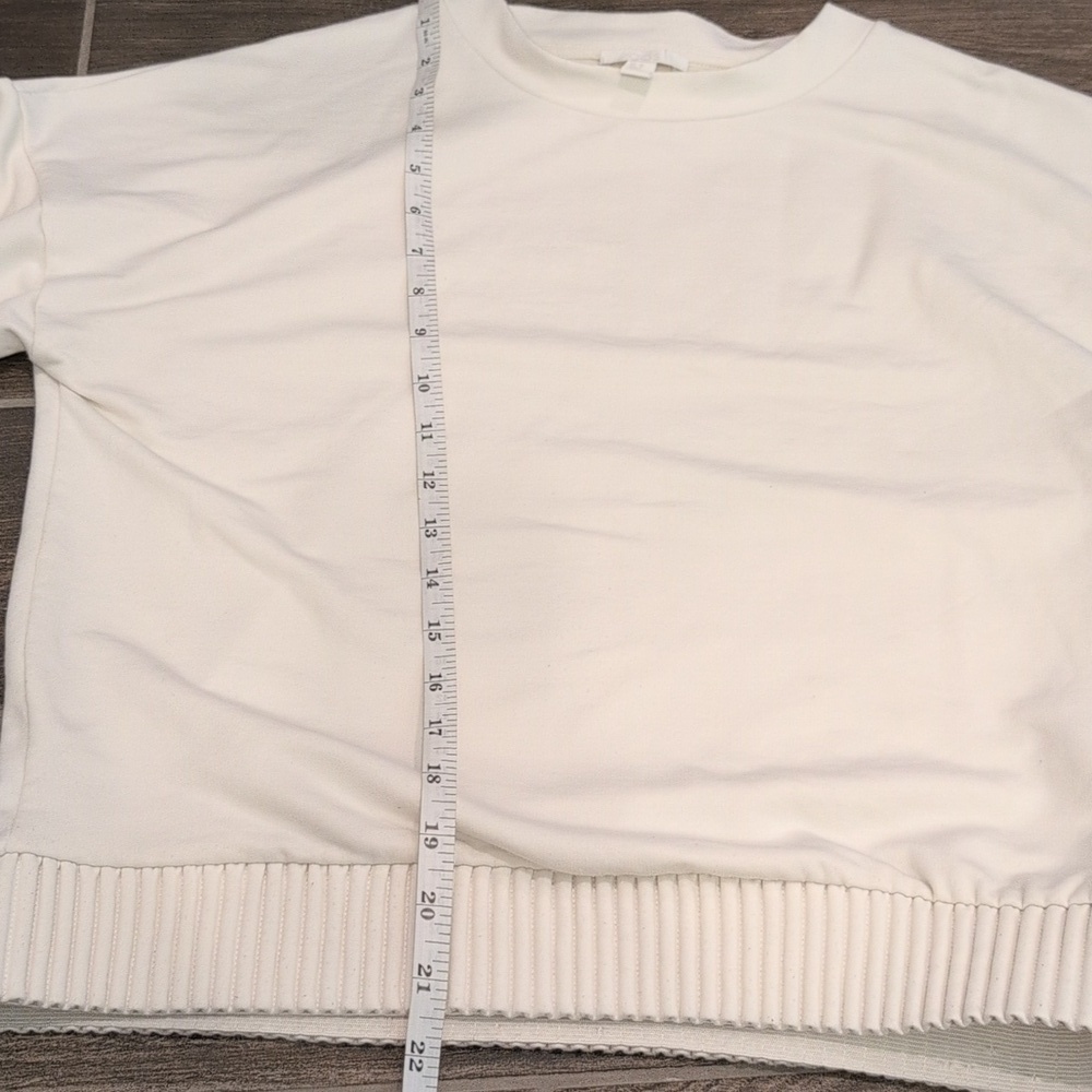 COS - White Cropped Crewneck Sweater - Picture 8 of 9